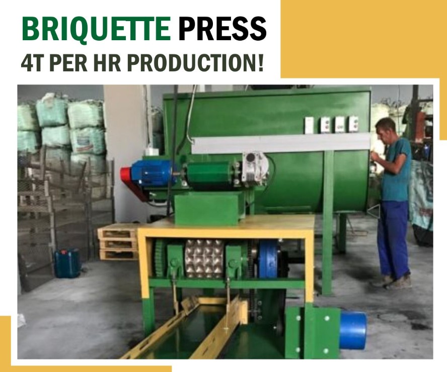 Ritlee Briquette Press - 4 tonnes per hour production capacity