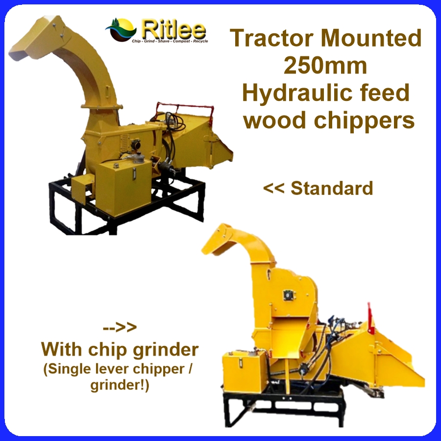 225 Tractor Mounted Hydraulic Feed Wood Chipper