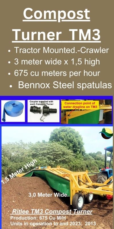 Compost Turner TM4 - Tractor Driven 4m Wide